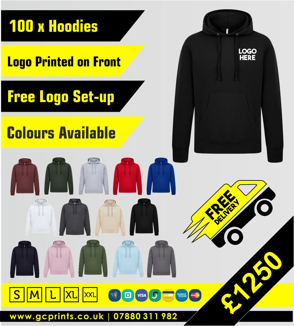 Personalised hoodies for your school, college, or university.